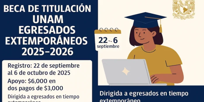 Beca de Titulación UNAM egresados extemporáneos 2025-2026