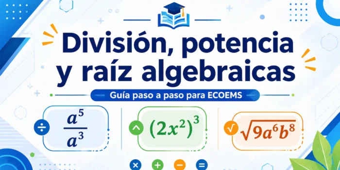 División, potencia y raíz algebraicas